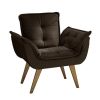 Poltrona 1 Lugar Decorativa Luna Marrom Innove Estofados