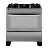 Fogão Mônaco Top Glass 5 Bocas Inox com Vidro do Forno Espelhado e Mesa de Vidro