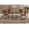 Mesa c/4 cadeiras Napoli 100x100 base aço Ômega tampo MDF Teixeira