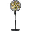 Ventilador  Coluna Mallory Chronos Preto E Dourado 40cm 126W 110v