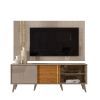 Rack + Painel Kronos 1.60 p/TV 65" cor Fendi-Naturale Madetec