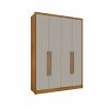 Guarda Roupas 4 portas de abrir c/2 gavetas Dinamarca 1.65 Cinamomo/OFF Tcil