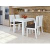 Mesa Athenas BR 1.20 c/4 cadeiras Branco assento marrom Lopas