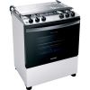 Fogão Brastemp 5 Bocas BFS5ECBUNA Branco c/ Mesa Inox e Turbo Chama Bivolt 