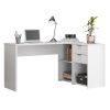 Mesa Office p/ Computador com tampo giratório 2 gavetas NT2060 Branco