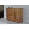 Cômoda Catena 5 gavetas 1 porta 1,24m MDF Naturale Bom Pastor