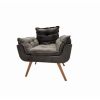Poltrona Opalla Veludo Marrom D65 House Deccor