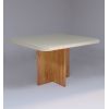 Mesa NovoLare 90X90 MDF Vidro Naturale/Off White Bom Pastor