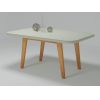 Mesa Firenze 160x80 MDF Vidro Naturale/Off White Bom Pastor