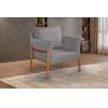 Poltrona Orion Linho Cinza 1047 House Deccor