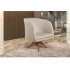 Poltrona Vancouver Base Fixa Linho Bege 1053 House Deccor