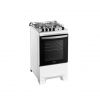 Fogão 4 Bocas Dako Supreme a Gás Automático Branco Mesa Inox