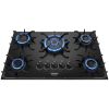 Cooktop 5 Bocas Itatiaia Itamaster Tripla Chama Vidro Temperado Preto Bivolt