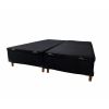 Box Baú Queen Bipartido Carioca Blindado 158x198x30 Suede Preto Bioflex