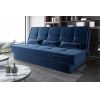 Sofá Cama Carla 3 Lugares Veludo Azul E-433 Flash Estofados